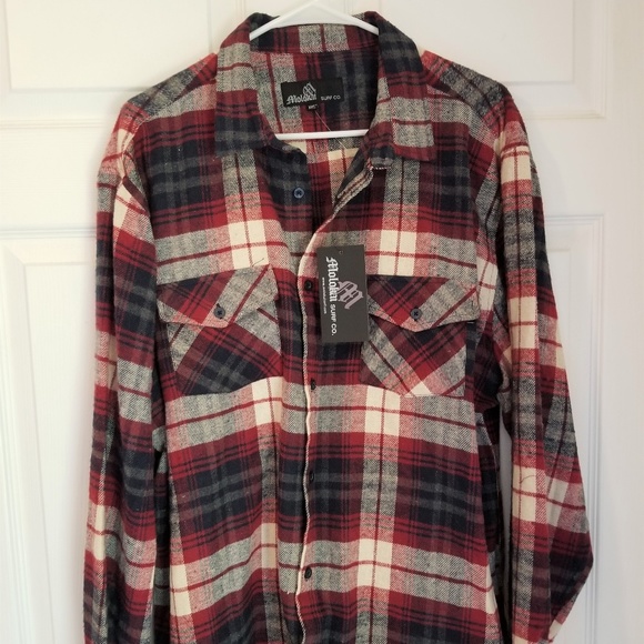 Molokai Surf Co Flannel Shirt NWT 2XL Multicolored - Picture 2 of 6